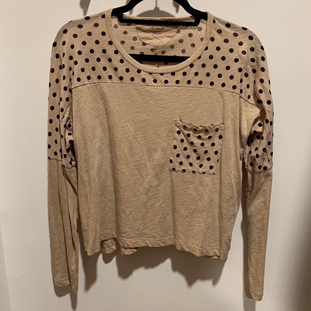 Polka dot cropped tee